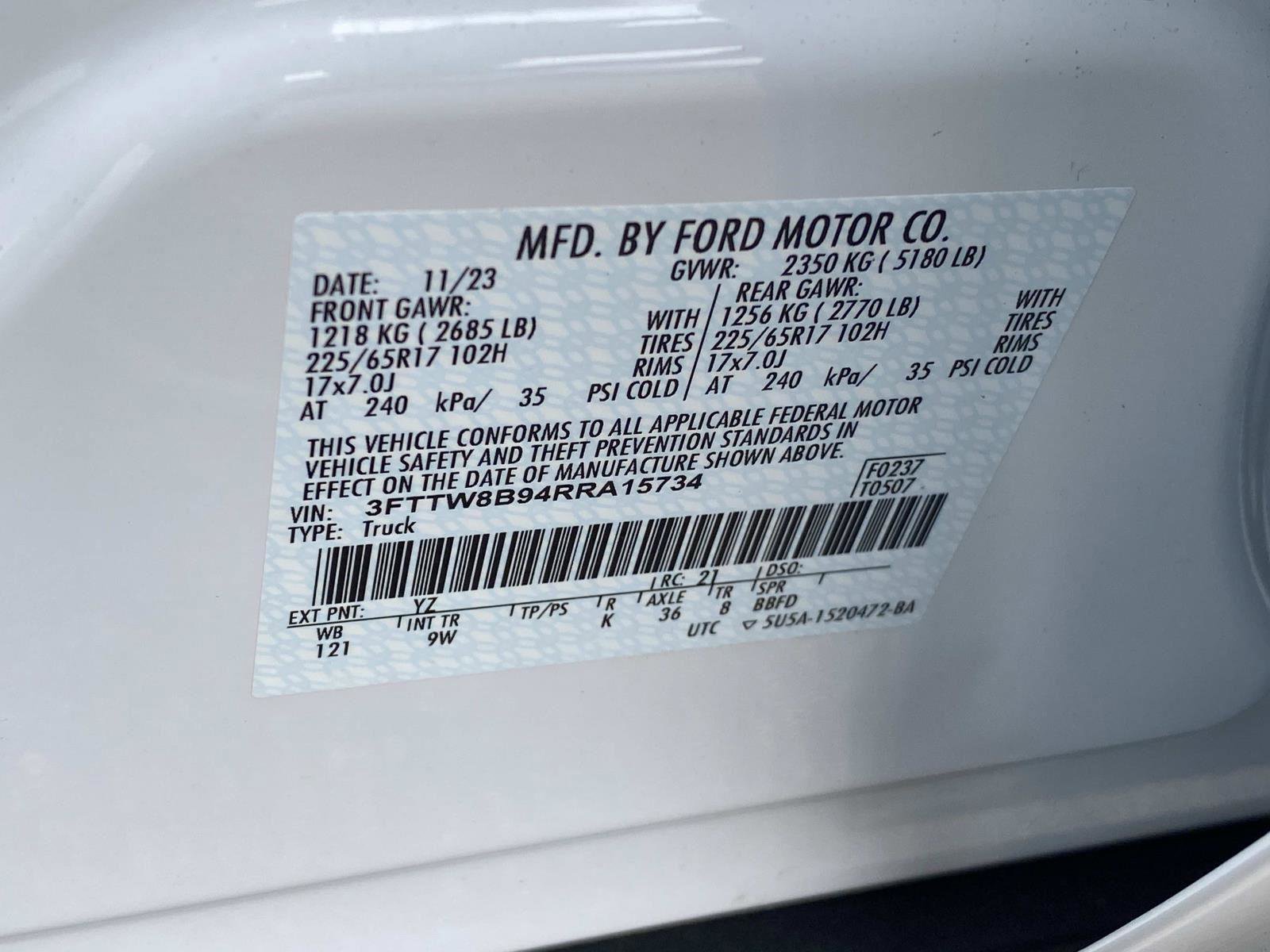 Used 2024 Ford Maverick XL w/ Equipment Group 100A Standard image 25