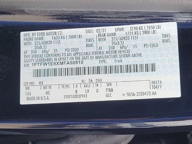Certified 2021 Ford F150 Lariat w/ Equipment Group 502A High AWD/4WD image 18