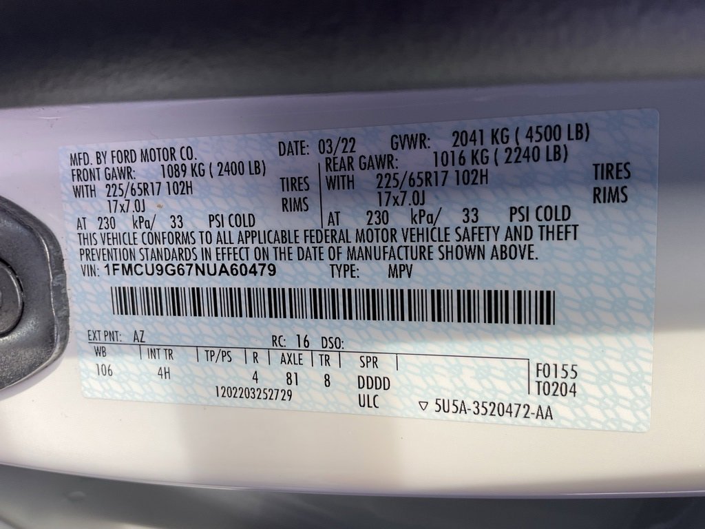 Used 2022 Ford Escape SE image 38