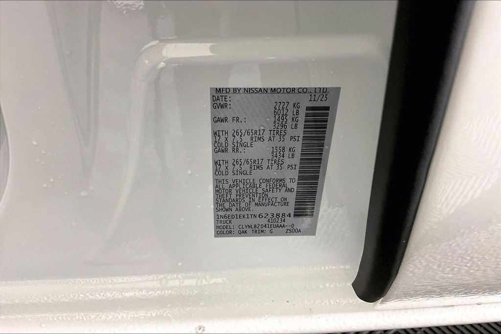 New 2026 Nissan Frontier SV w/ All-Weather Content Package image 44