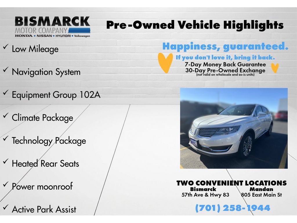 Used 2016 Lincoln MKX Reserve w/ Technology Package AWD/4WD image 8