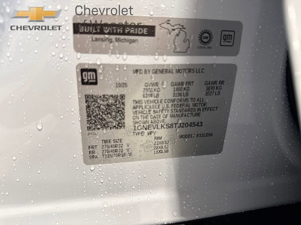 New 2026 Chevrolet Traverse RS w/ LPO, Floor Liner Package image 19