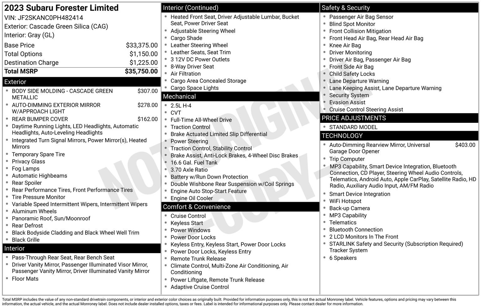 Used 2023 Subaru Forester Limited image 35