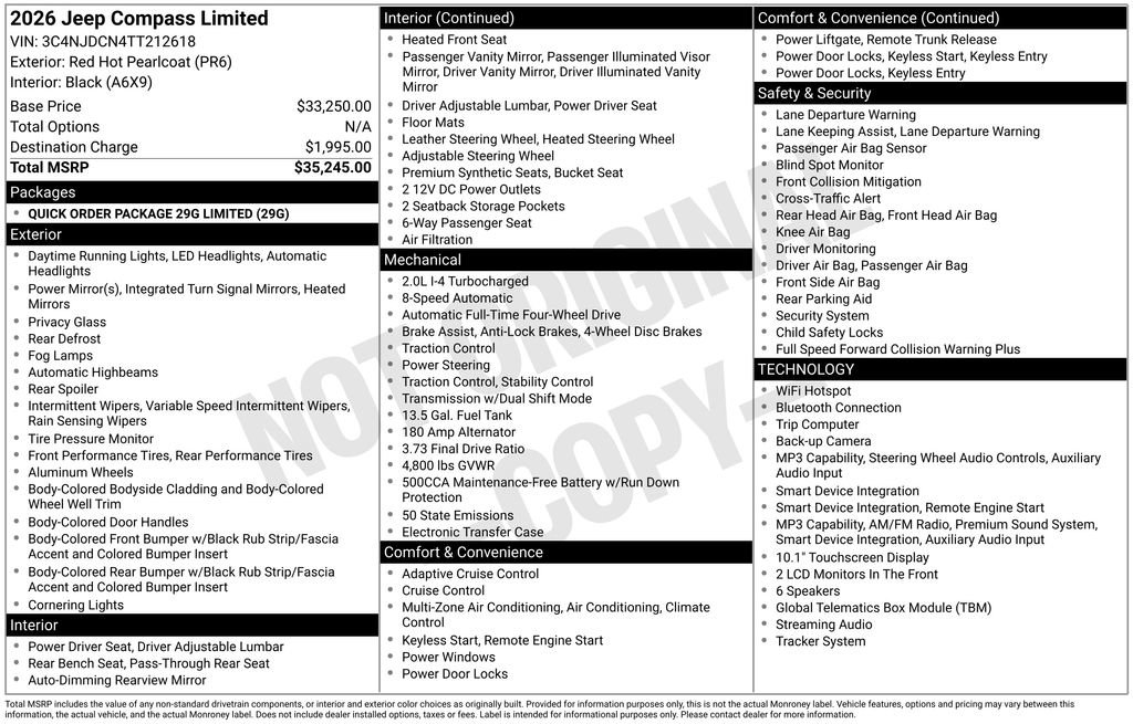 Used 2026 Jeep Compass Limited image 9