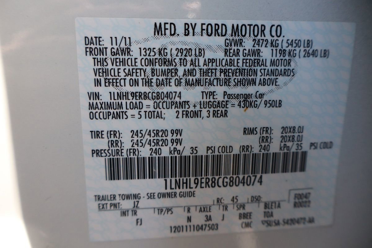 Used 2012 Lincoln MKS AWD image 46