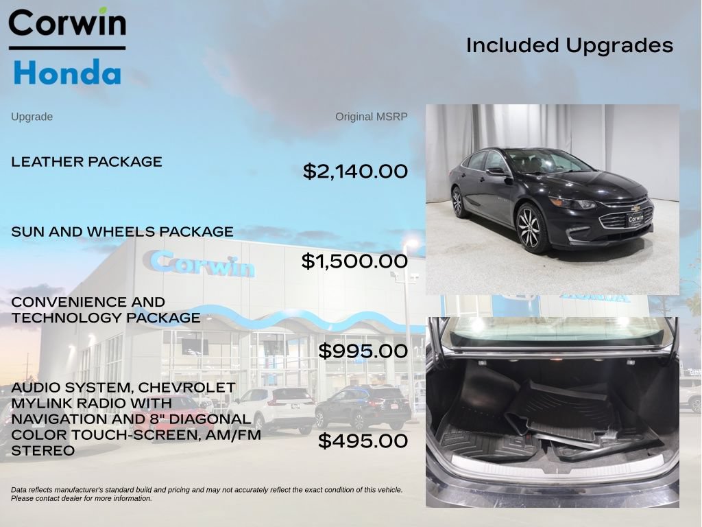 Used 2017 Chevrolet Malibu LT w/ Leather Package FWD image 4
