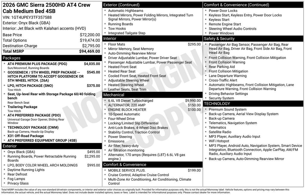 New 2026 GMC Sierra 2500 AT4 w/ AT4 Premium Plus Package AWD/4WD image 19