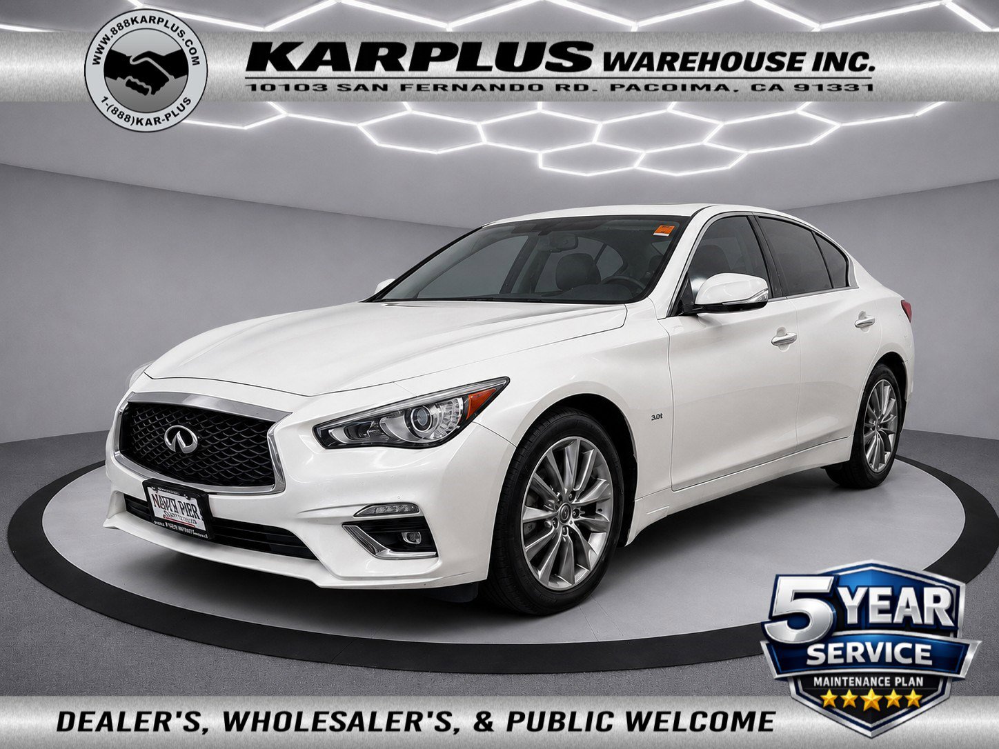 Used 2019 INFINITI Q50 Luxe w/ Essential Package (3.0T Luxe) RWD image 1