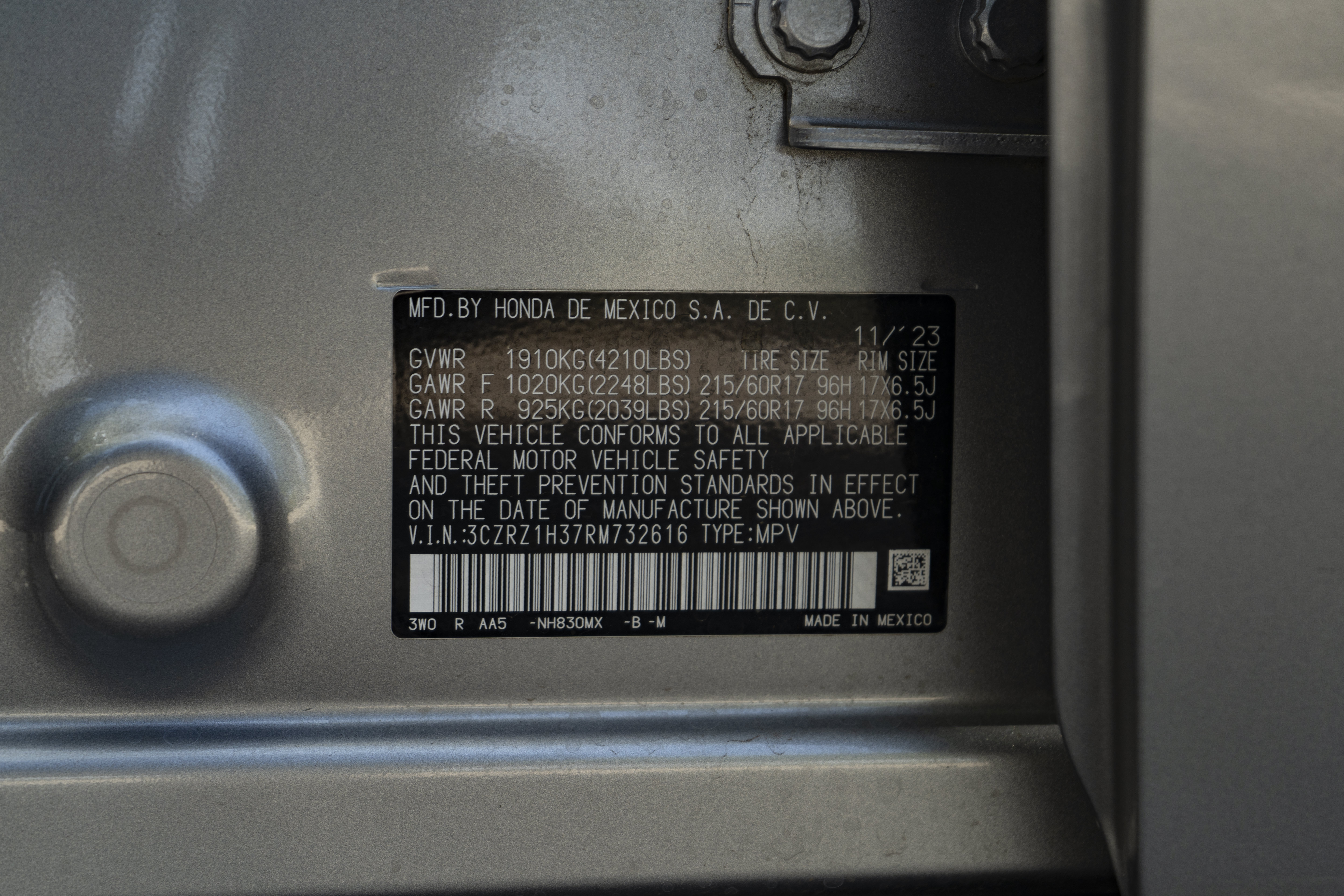 Certified 2024 Honda HR-V LX image 45