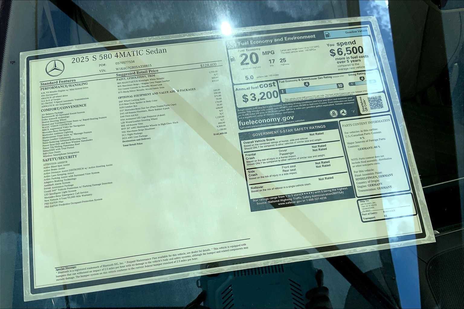 New 2025 Mercedes-Benz S 580 4MATIC Sedan image 22