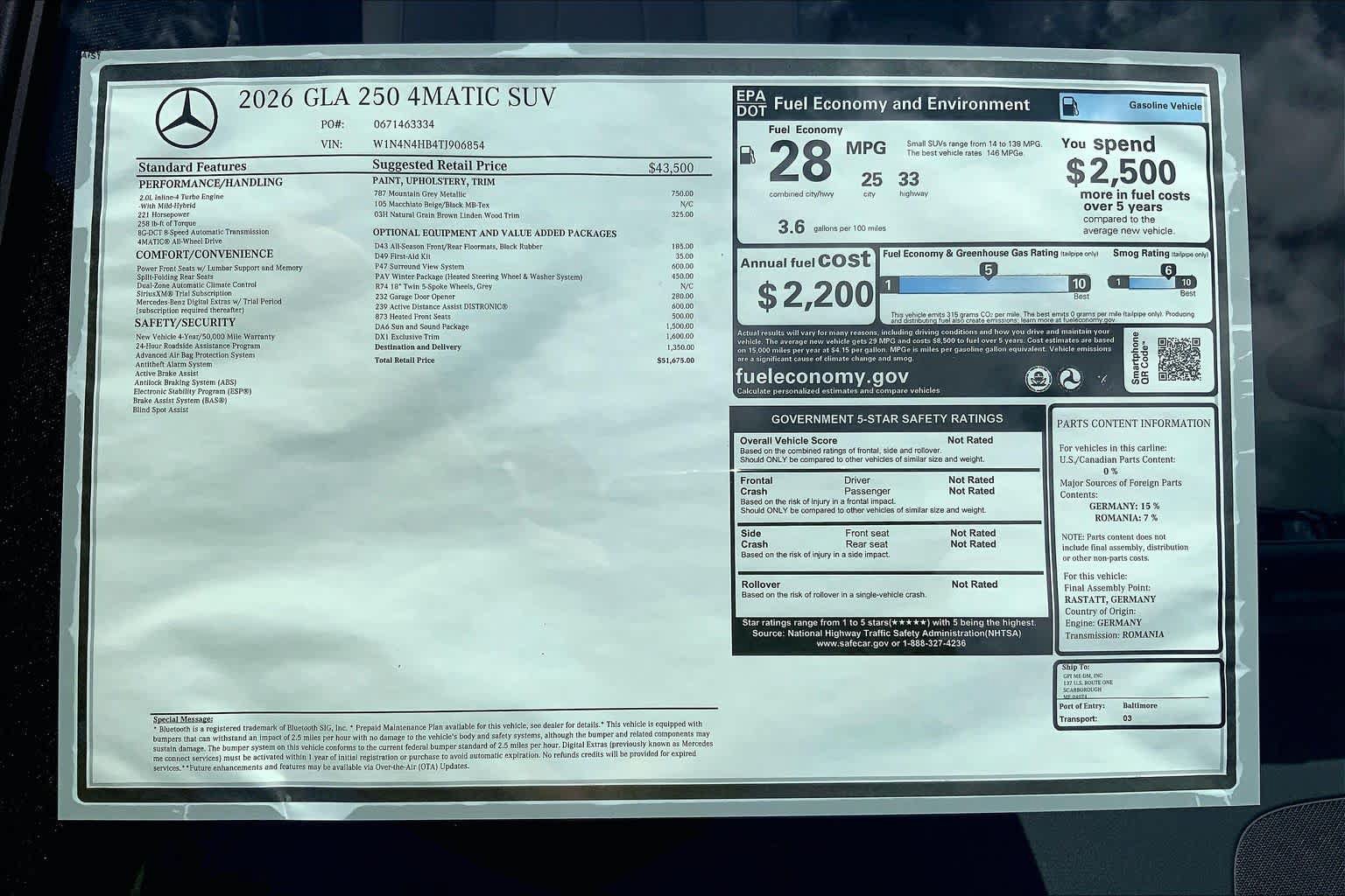 New 2026 Mercedes-Benz GLA 250 4MATIC image 26