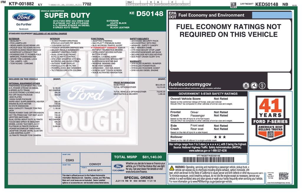 Used 2019 Ford F250 Platinum w/ Platinum Ultimate Package image 64