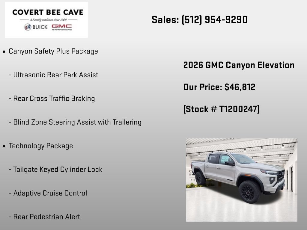 New 2026 GMC Canyon Elevation w/ Convenience Package AWD/4WD image 24