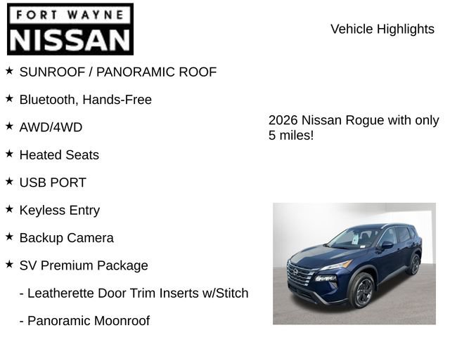 New 2026 Nissan Rogue SV w/ SV Premium Package image 8