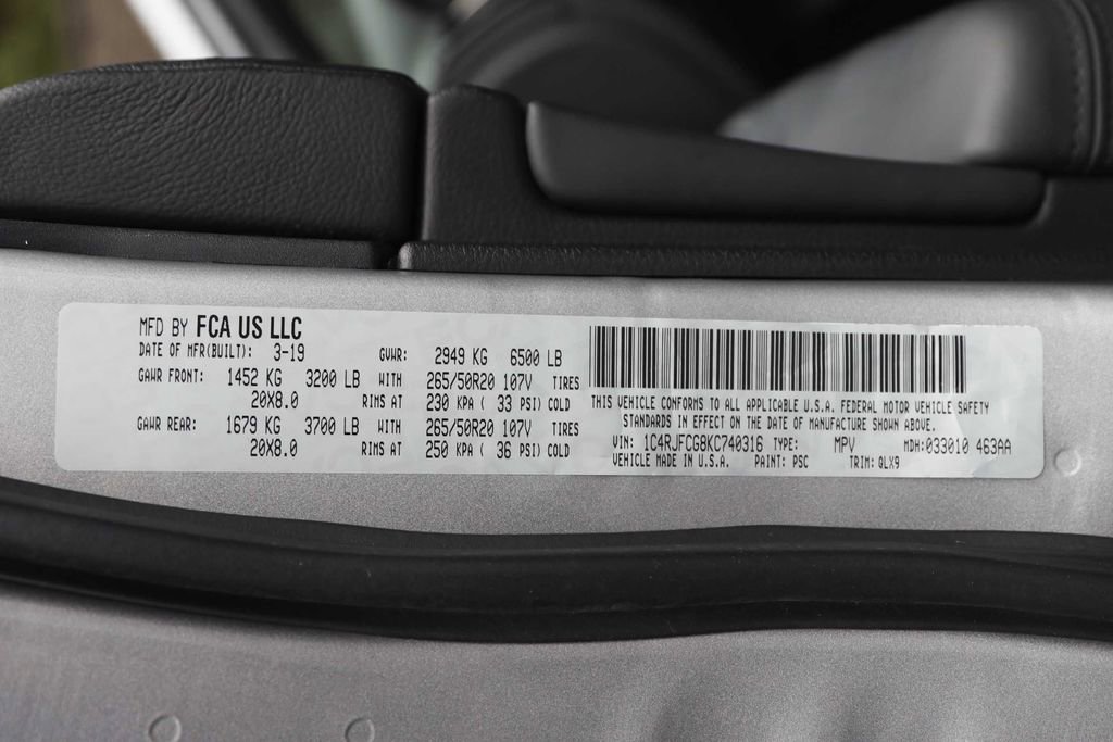 Used 2019 Jeep Grand Cherokee High Altitude AWD/4WD image 33