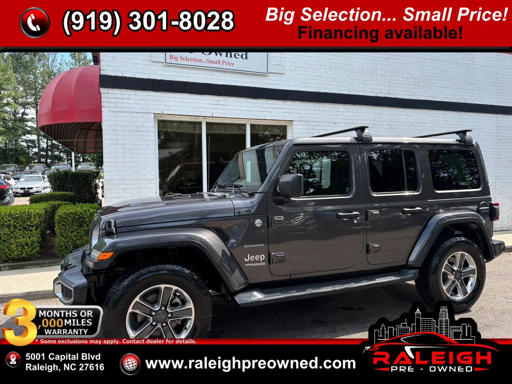 Used 2019 Jeep Wrangler Unlimited Sahara w/ LED Lighting Group AWD/4WD image 1
