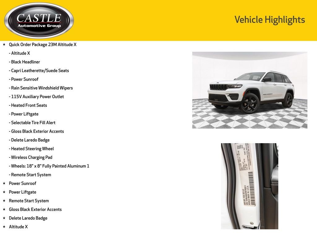 New 2025 Jeep Grand Cherokee Altitude image 3