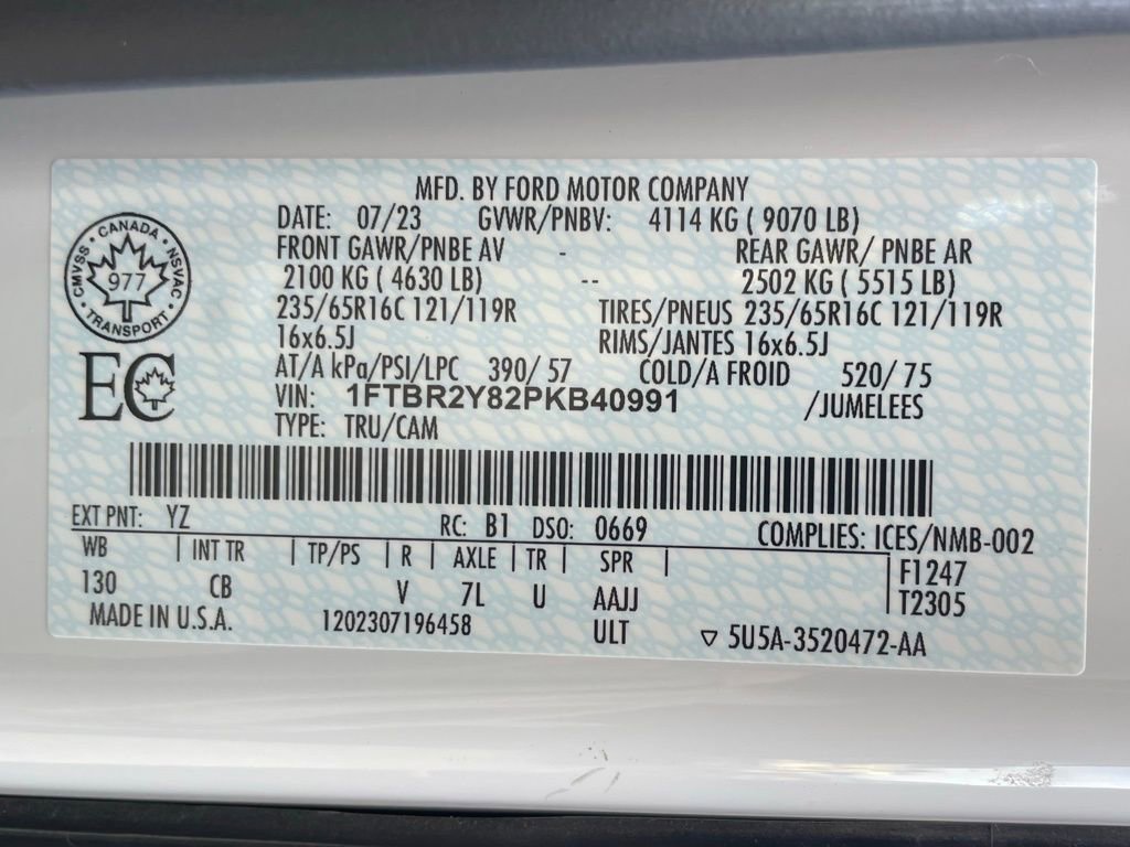 Used 2023 Ford Transit 250 Low Roof AWD w/ Exterior Upgrade Package image 16