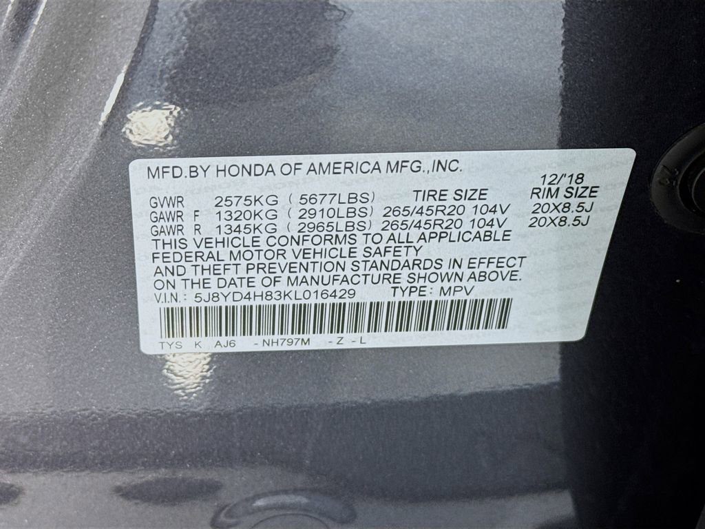 Used 2019 Acura MDX SH-AWD w/ Advance Package image 37