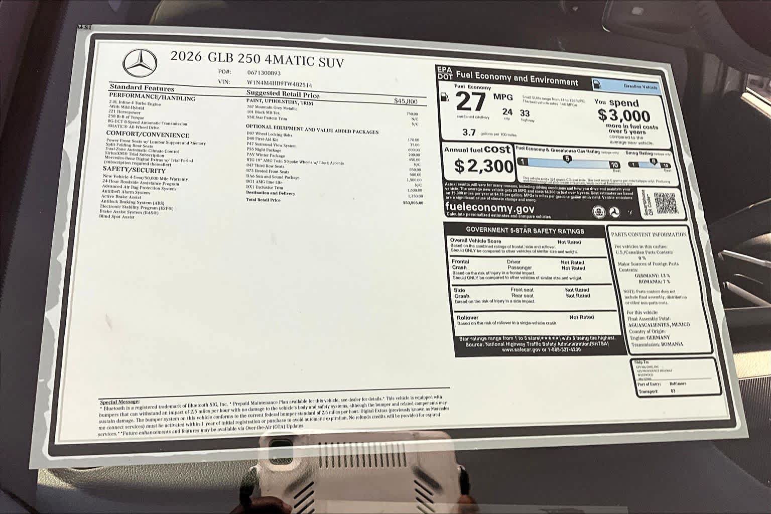 New 2026 Mercedes-Benz GLB 250 4MATIC image 18