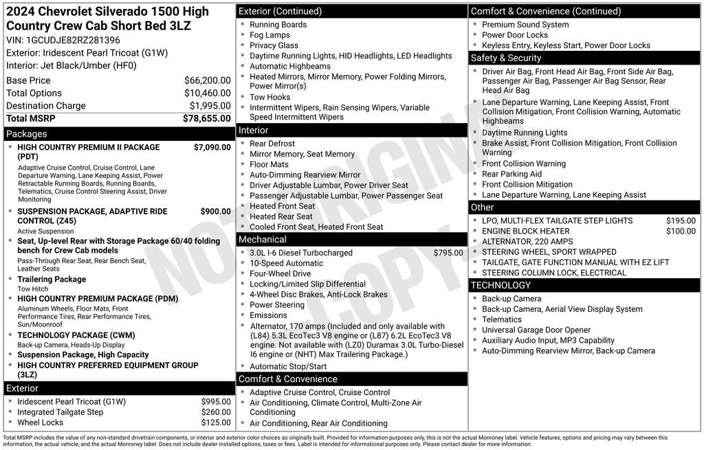 Certified 2024 Chevrolet Silverado 1500 High Country AWD/4WD image 38