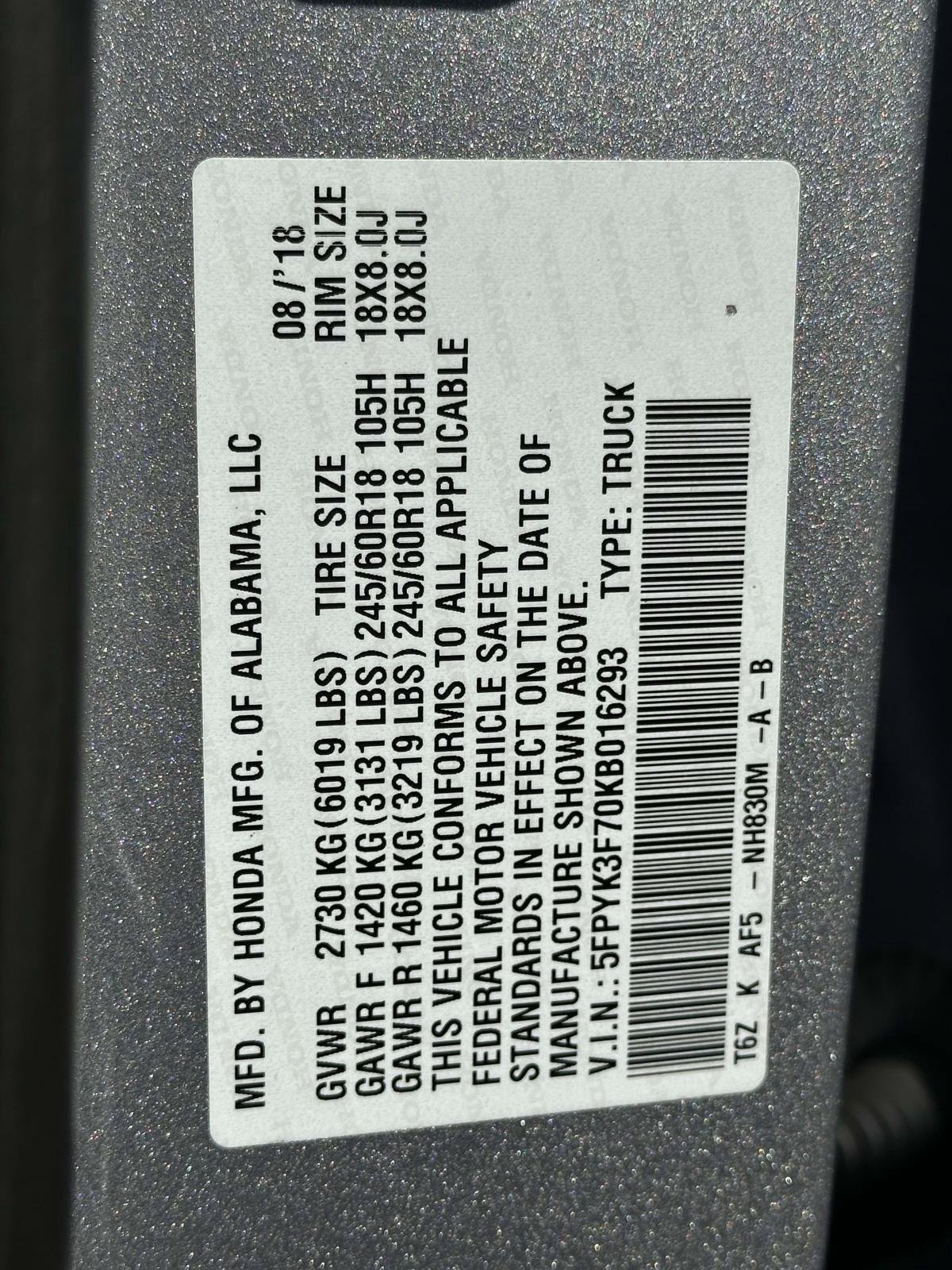 Used 2019 Honda Ridgeline RTL-E image 29