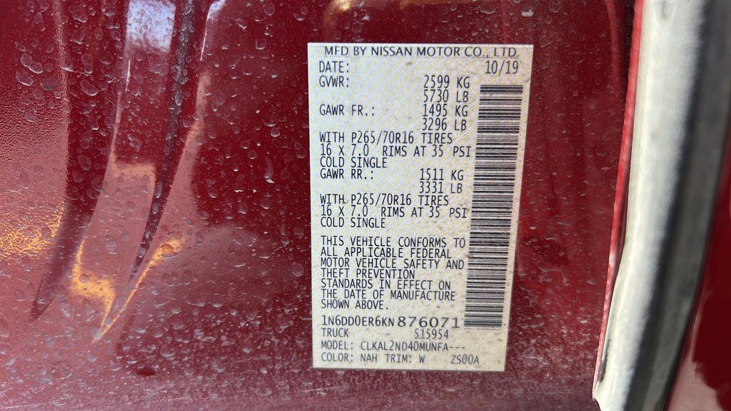 Used 2019 Nissan Frontier SV w/ Value Truck Package RWD image 30