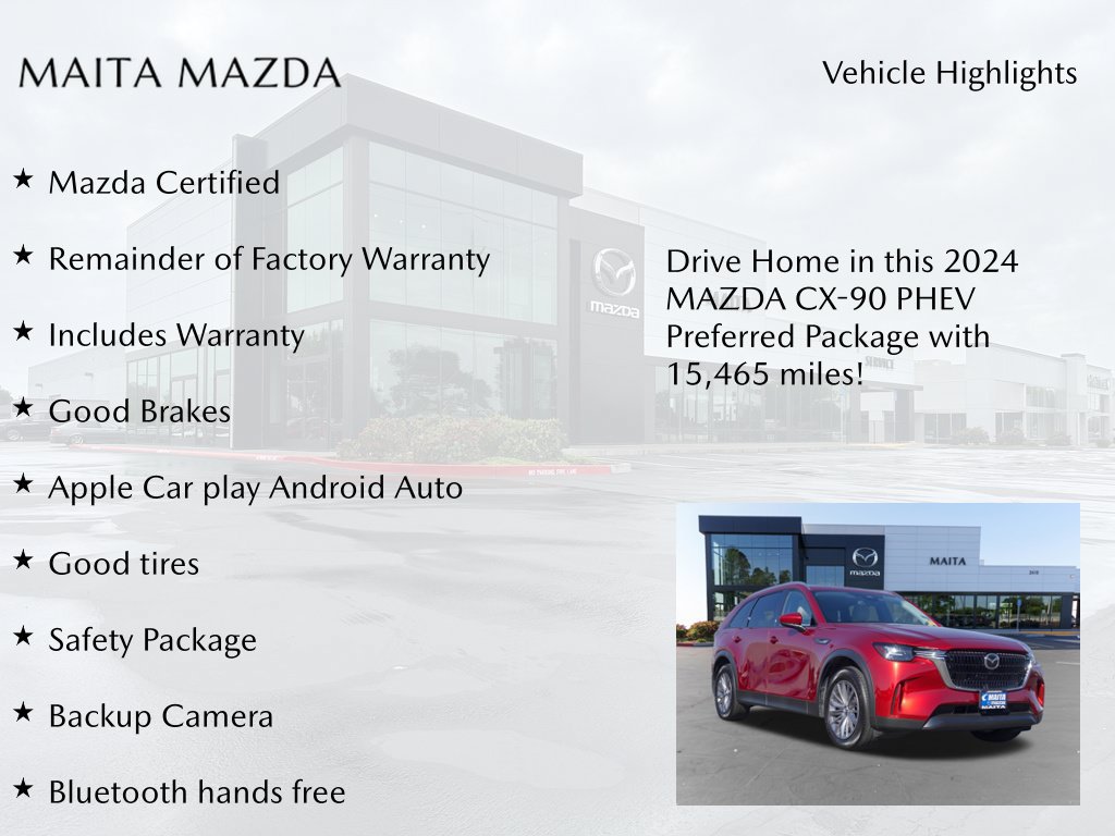 Certified 2024 MAZDA CX-90 Plug-In Hybrid w/ Preferred AWD/4WD image 7