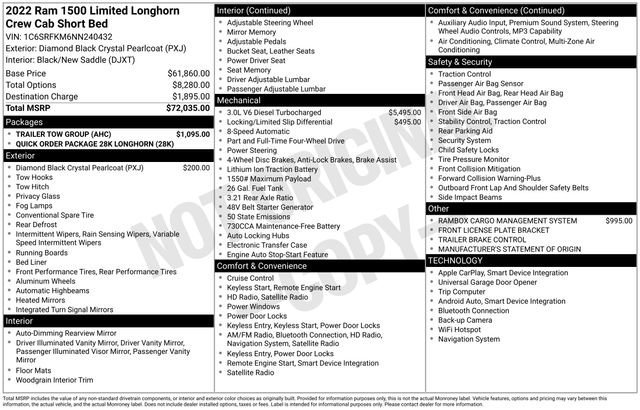 Used 2022 RAM 1500 Limited w/ Trailer Tow Group AWD/4WD image 5