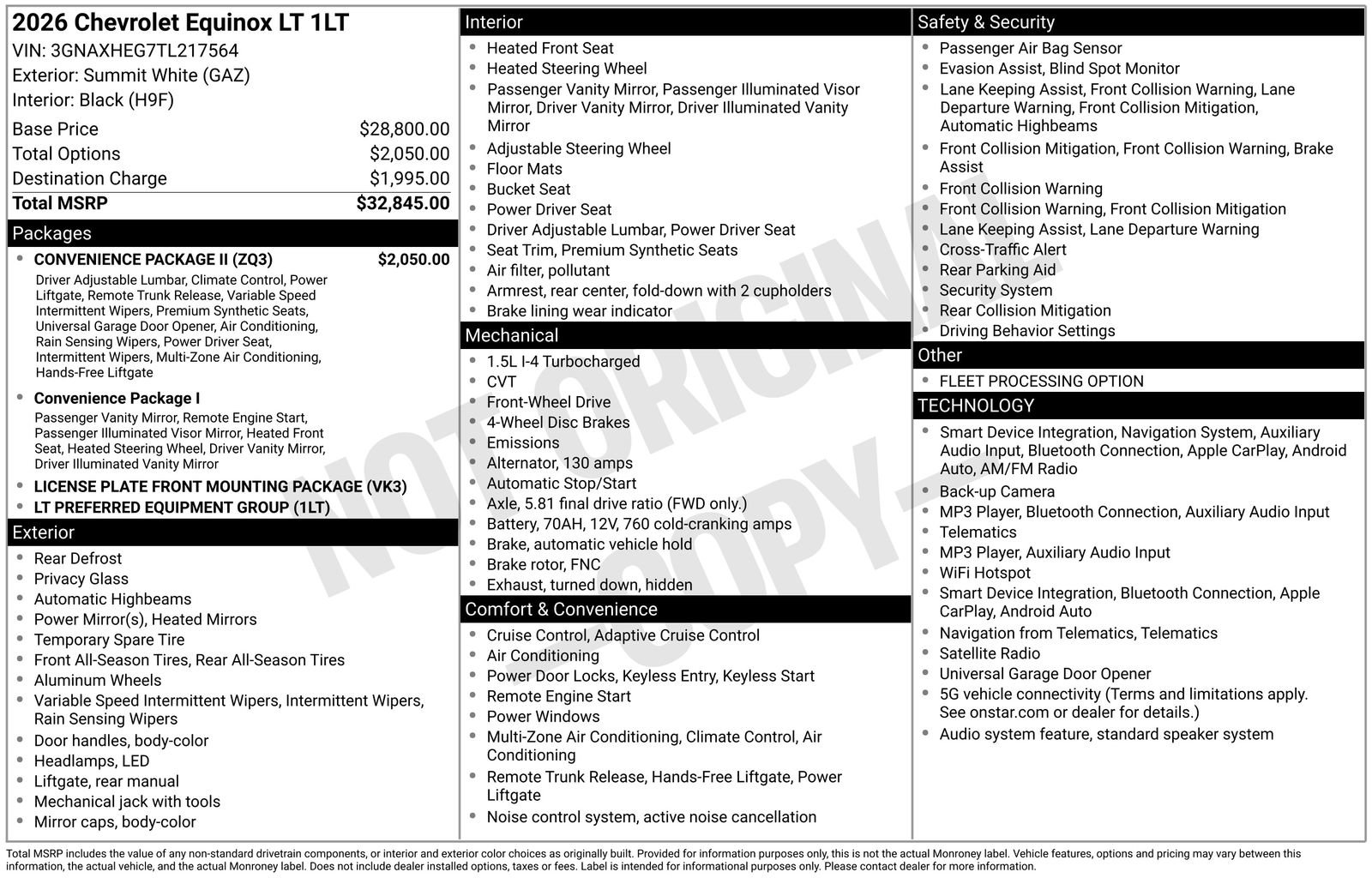 Used 2026 Chevrolet Equinox LT w/ Convenience Package II FWD image 15