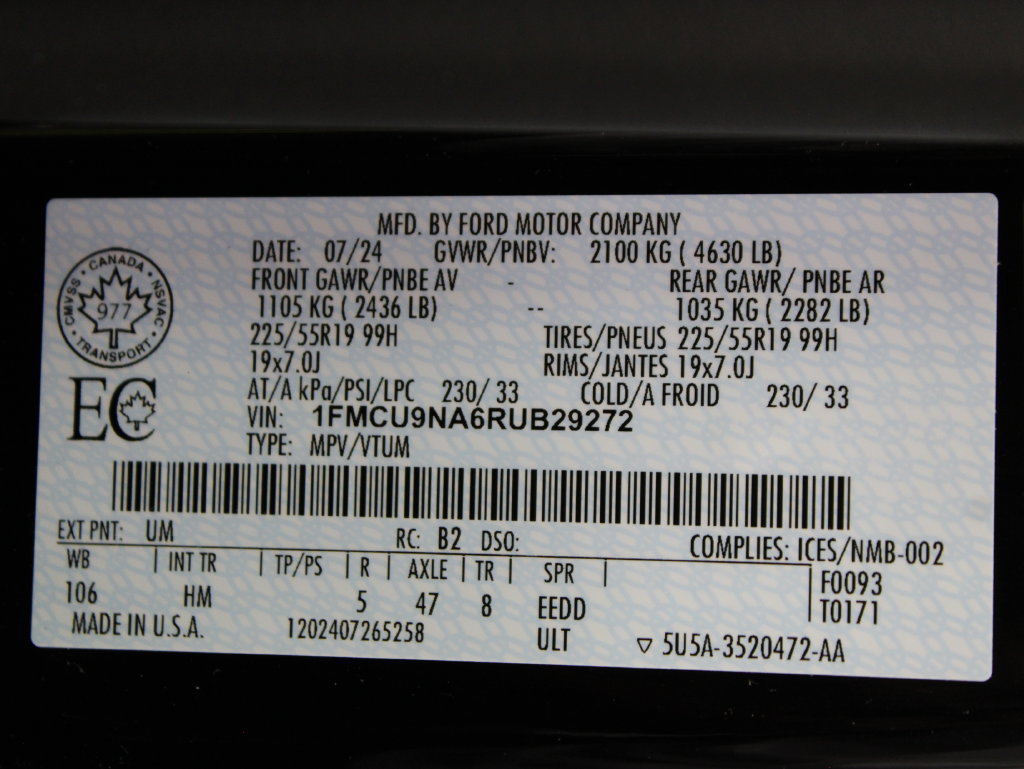 Used 2024 Ford Escape ST-Line Select w/ Tech Pack #1 AWD/4WD image 66