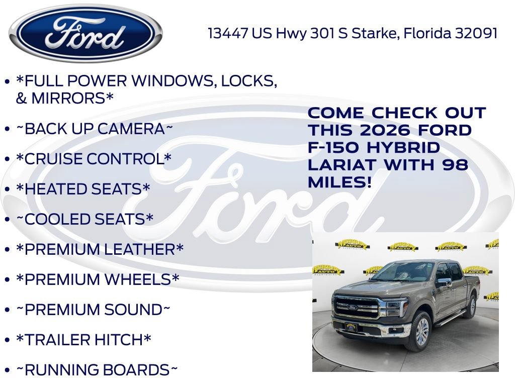 New 2026 Ford F150 Lariat w/ Equipment Group 501A Mid AWD/4WD image 10