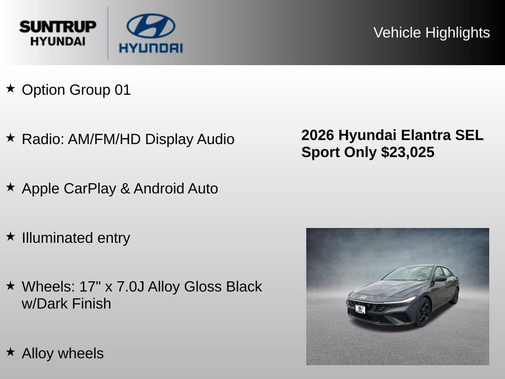 Used 2026 Hyundai Elantra Sport FWD image 8