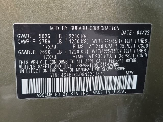 Used 2022 Subaru Outback Wilderness AWD/4WD image 36
