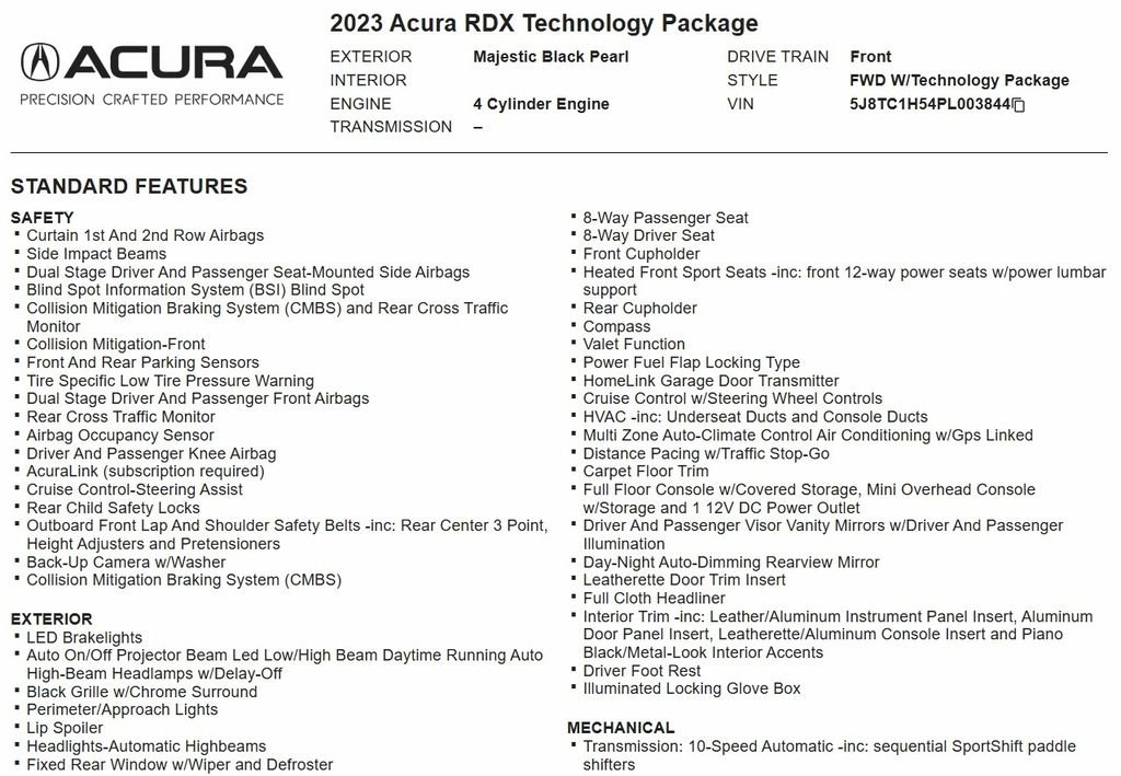 Used 2023 Acura RDX FWD w/ Technology Package image 23