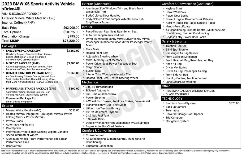 Used 2023 BMW X5 xDrive40i w/ Executive Package AWD/4WD image 5