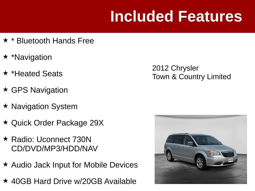 Used 2012 Chrysler Town & Country Limited FWD image 3