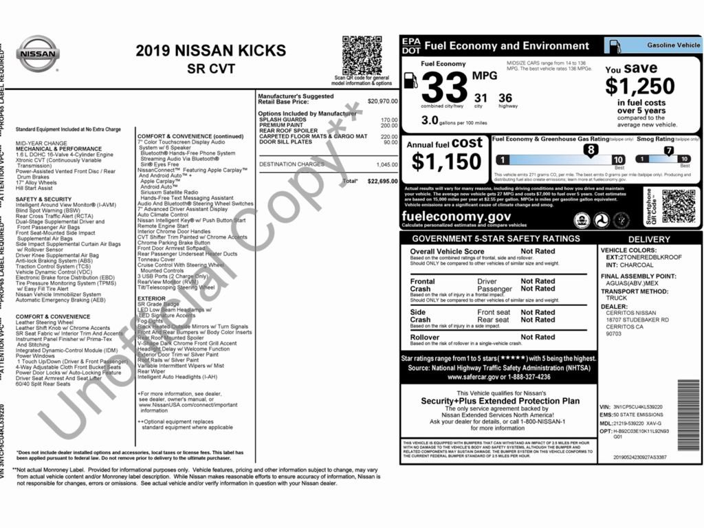 Used 2019 Nissan Kicks SR image 2