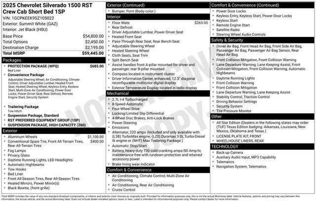 Used 2025 Chevrolet Silverado 1500 RST w/ Protection Package AWD/4WD image 70