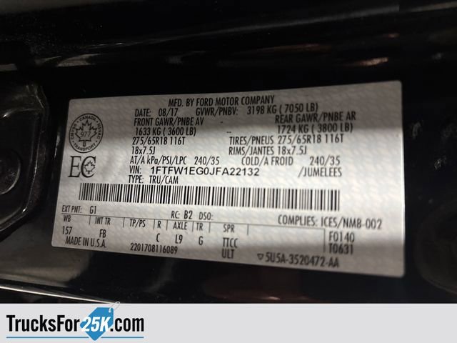 Used 2018 Ford F150 XLT w/ Equipment Group 302A Luxury image 25