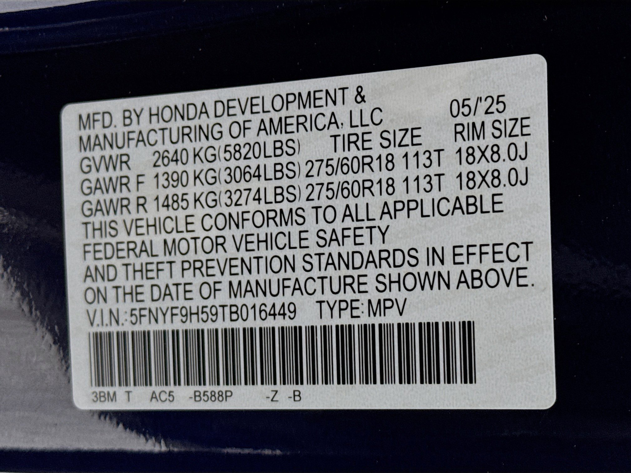 Certified 2026 Honda Passport TrailSport image 32