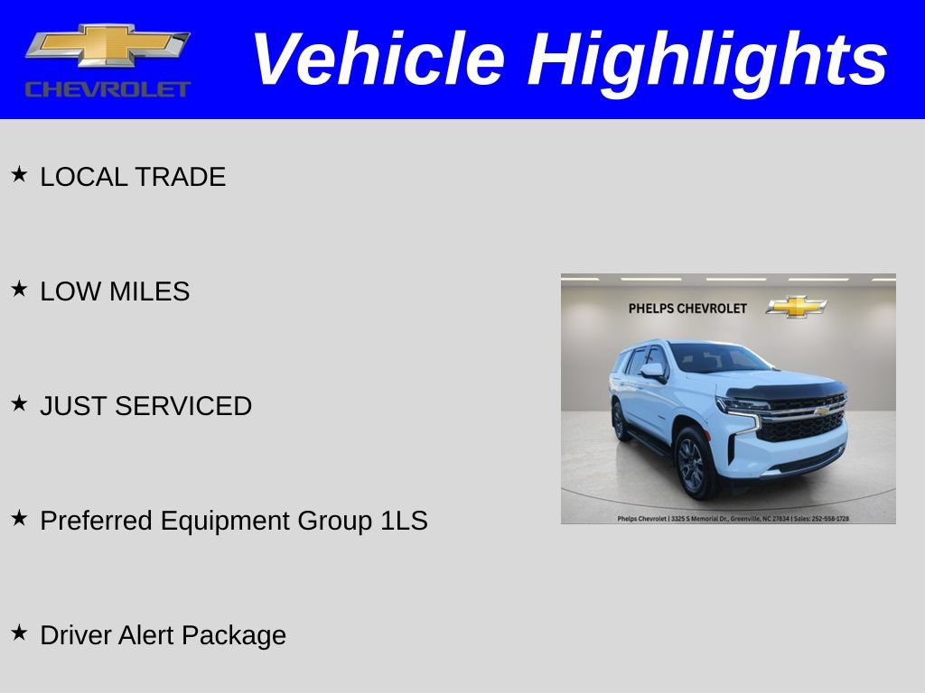 Certified 2023 Chevrolet Tahoe LS w/ Driver Alert Package AWD/4WD image 2
