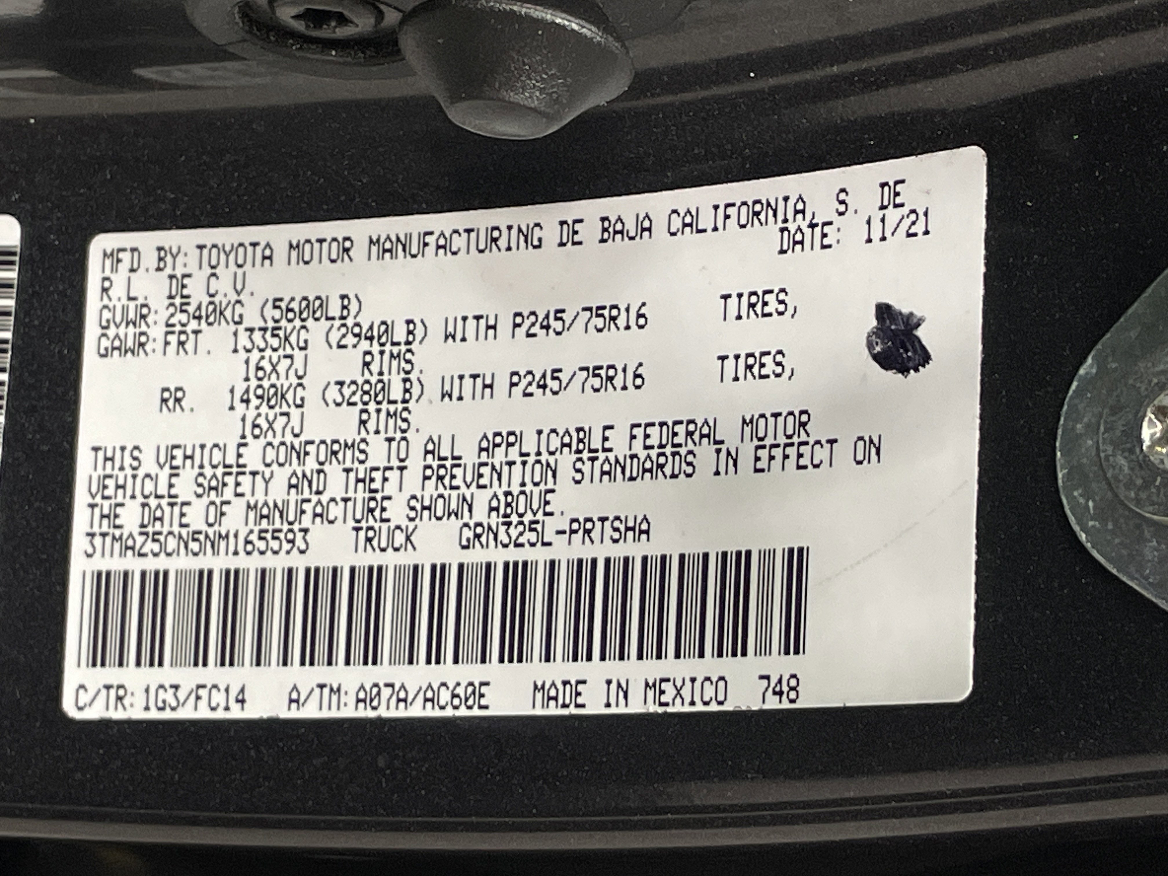Certified 2022 Toyota Tacoma SR5 w/ Technology Package RWD image 35