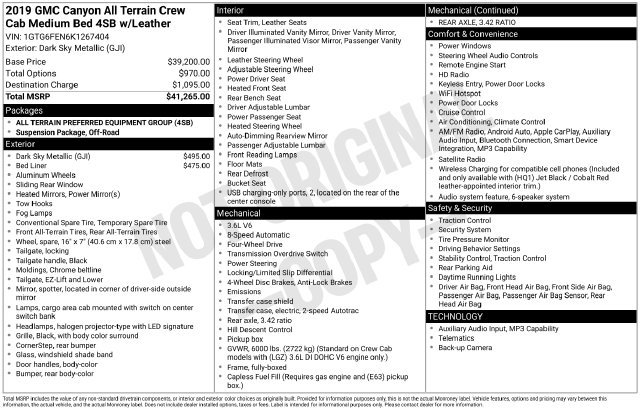 Certified 2019 GMC Canyon All Terrain AWD/4WD image 4