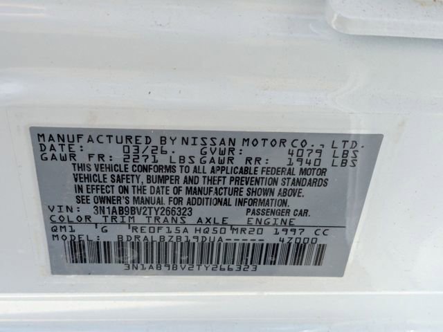 New 2026 Nissan Sentra S w/ Floor Mat Package FWD image 36