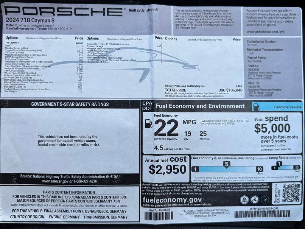 Certified 2024 Porsche 718 Cayman S image 64