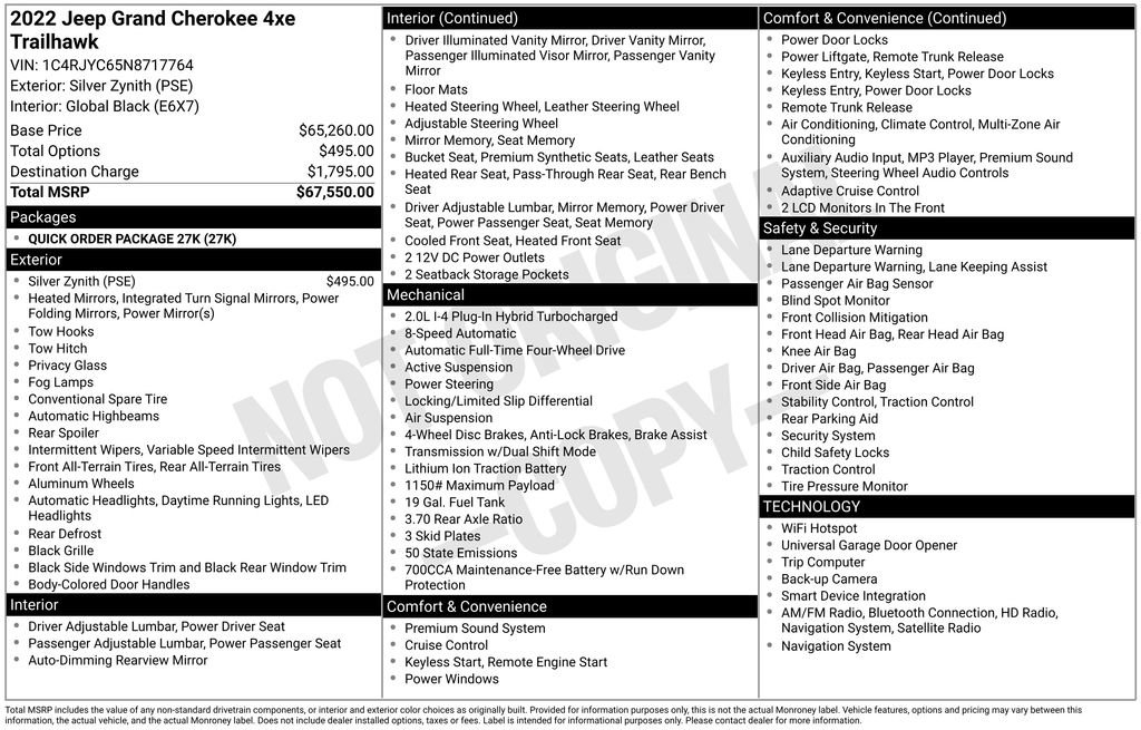 Used 2022 Jeep Grand Cherokee Trailhawk image 15