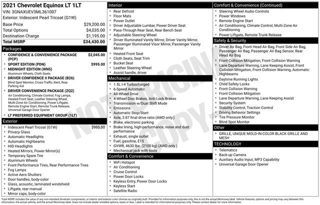 Used 2021 Chevrolet Equinox LT image 23