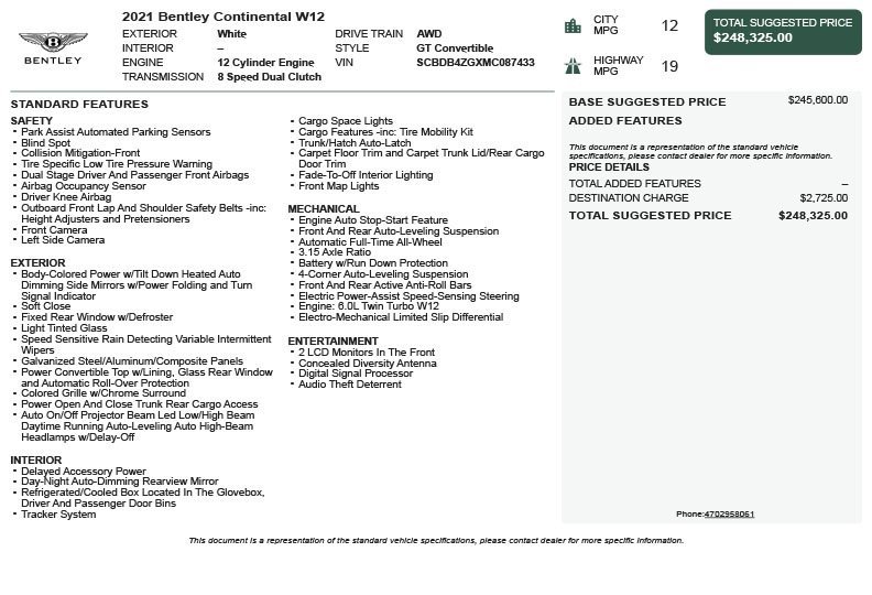 Used 2021 Bentley Continental GT Mulliner image 3