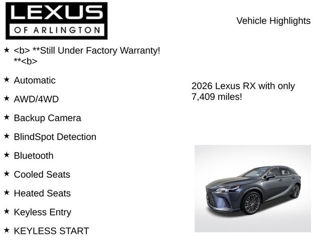 Used 2026 Lexus RX 450h AWD w/ Convenience Package image 8